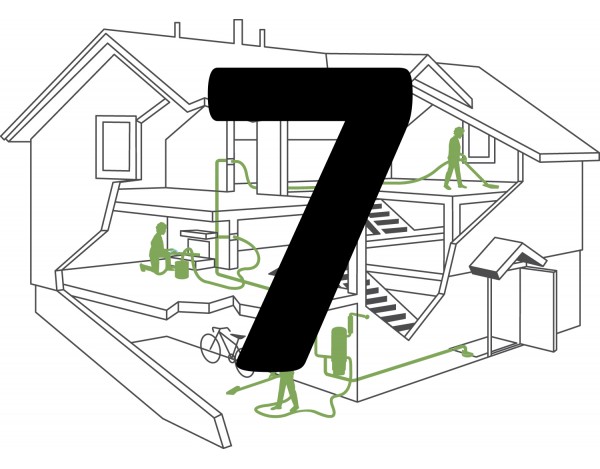 Montaż instalacji centralnego odkurzacza – 5 gniazda